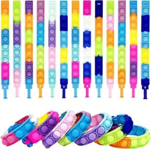 Tomoin Pop Bracelet Fidget Toy, 20Pcs Multi-Color Bracelet Popular Wristband Fidget Watch is Suitable for Children and Adults Stress and Anxiety Relief Wristband (20 PCS)(pop toy)
