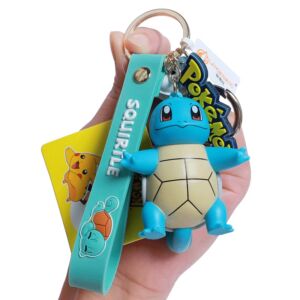 Shallyulan Starry Dream Collection Decoration Piece, Mini Limited Keychain Anime Figure Pendant Accessories for Keys Bags Backpack (Key-Squirtle)
