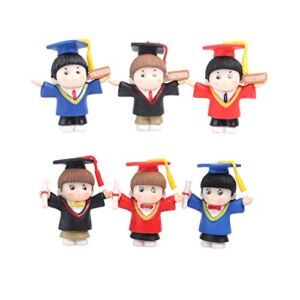 Cake Topper Garden Cake Decoration Doll Toy Character Kawaii Academic Costume Doll Doll Toy (1 Set) 6