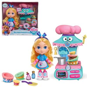 Disney Junior Alice’s Wonderland Bakery 10 Inch Alice & Magical Oven Playset with Doll and Accessories, Officially Licensed Kids Toys for Ages 3 Up