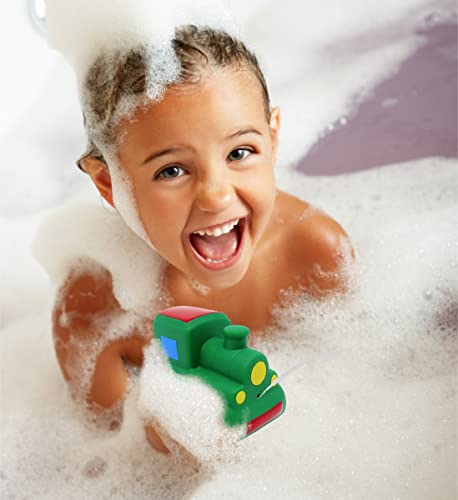 DolliBu Train Bath Buddy Squirter – Floating Green Train Rubber Bath Toy, Fun Water Squirting Bathtime Play For Toddlers, Cute & Soft Transportation Toy For The Bathtub, Beach & Pool for Boys & Girls | The Storepaperoomates Retail Market - Fast Affordable Shopping