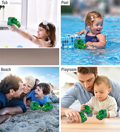 DolliBu Train Bath Buddy Squirter – Floating Green Train Rubber Bath Toy, Fun Water Squirting Bathtime Play For Toddlers, Cute & Soft Transportation Toy For The Bathtub, Beach & Pool for Boys & Girls | The Storepaperoomates Retail Market - Fast Affordable Shopping