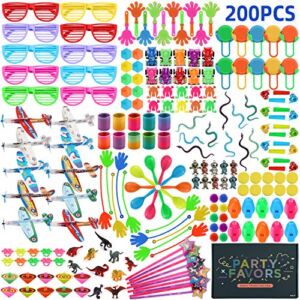 200pcs Christmas Party Favors for Kids Goodie Bags Treasure Box Toys for Classroom, Pinata Filler Toy Assortment Carnival Prizes for Kids