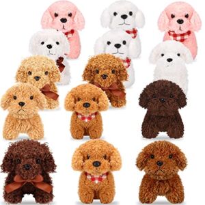 14 Pcs Mini Plush Dogs Toy Soft Stuffed Animal Puppy Toy Mini Cute Plush Puppy Small Stuffed Dog Party Favors Keychain for Clips Goodie Bag Fillers Carnival Prizes Birthday Party Gift, 4.7 Inch