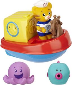 Daniel Tiger’s Neighborhood Baby Bath Tub Toy Daniel’s Bathtub Voyage Adventure, 6 Piece Set – Perfect for Baby/Toddler Boys and Girls 18 Months and up