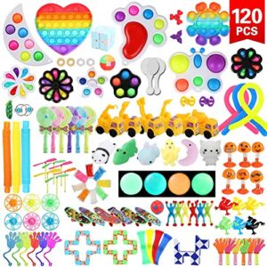 120PCS Party Favors for Kids 4-8, Fidget Toys Treasure Box Classroom Prizes Goodie Bag Pinata Stuffers Advent Easter Basket Fillers for Boys Girls 8-12 Christmas Birthday Party Valentines Gift