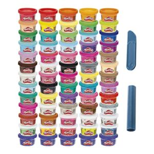 Play-Doh Ultimate Color Collection 65-Pack of Modeling Compound for Holiday Gifts & Christmas Stocking Stuffers,1-Oz Cans – Sapphire, Sparkle, Confetti, Metallic & Color Burst (Amazon Exclusive)