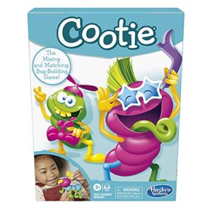 Hasbro Gaming Cootie Mixing and Matching Bug-Building Kids Game, Easy and Fun Games for Kids, Preschool Games for 2-4 Players, Kids Board Games, Ages 3 and Up