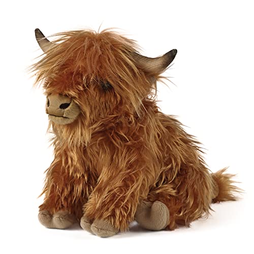 Living Nature Brown Highland Cow with Mooing Sound, Realistic Soft Cuddly Farm Toy, Naturli Eco-Friendly Plush, 9 Inches | The Storepaperoomates Retail Market - Fast Affordable Shopping