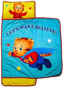 Jay Franco Daniel Tiger Make Believe Nap Mat – Built-in Pillow and Blanket – Super Soft Microfiber Kids’/Toddler/Children’s Bedding, Age 3-5 (Official Daniel Tiger Product)