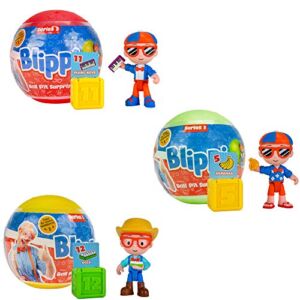 Blippi Ball Pit Surprise 3 Pack Bundle Learn Shapes and Numbers Toy Figures for Children and Toddlers