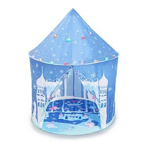 Princess Castle Play Tent for Girls with Colorful Light, Kids Pop Up Tent Indoor and Outdoor Use