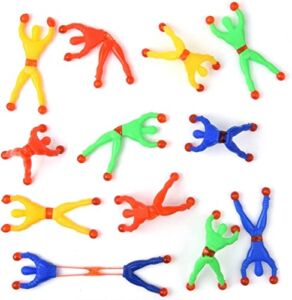 10PCS Climbing Sticky Spider Toys, Spider Traditional Toys Sticky Flip Toys Creative Rolling Sticky Novelty Toys (Blue)