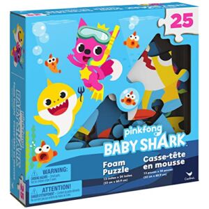 Pinkfong Baby Shark, 25-Piece Foam Jigsaw Puzzle Baby Shark Toys Kids Puzzles Baby Shark Birthday Decorations, for Preschoolers Ages 4 and up