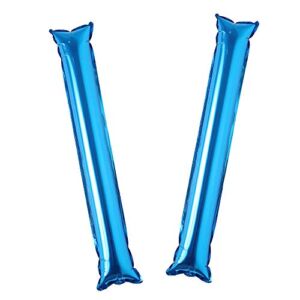 2pcs/lot Inflatable Cheering Stick Clapper Thunder Stick Cheer up Toys for Sports Games Birthday Party Supplies Wedding Concert Carnival Balloon (2pcs Clapper Blue)