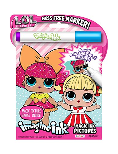 Set of 6 Imagine Ink Assorted Coloring Books for Girls Mess Free Invisible with Play Sticker Bonus & Wood Coloring Pencils Fun Favors Stickers Bulk | The Storepaperoomates Retail Market - Fast Affordable Shopping