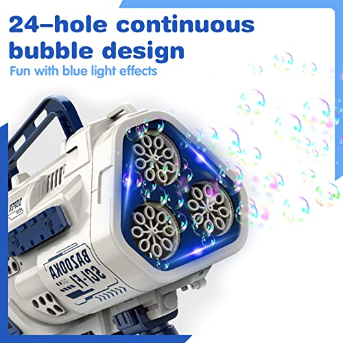 Bazooka Bubble Machine Gun – Fully Automatic Bubble Gun Bazooka with 2 Bottles Bubble Solution Light Up Bubble Maker 24 Holes Rocket Boom Bubble Blaster for Kids Ages 3 4 5 6 7 8,Parties,Outdoor | The Storepaperoomates Retail Market - Fast Affordable Shopping