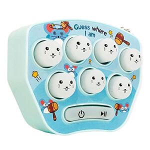 Find The Gopher (Whack a Mole) Miniature Game – Travel/Waiting/at Home/in The car – Great Easter Gift Stuffer Toy (Light Blue)