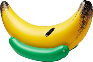 Greenco Giant Inflatable Ride-On Banana Float, Yellow Banana Float, Large Inflatable Pool Float for Kids & Adults, Summer Fun for Pool, Lake, Beach, Party, Lounge