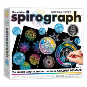 Spirograph — Craft Activity Drawing Kit — Scratch & Shimmer — Create Colorful Paper Art Includes Glitter Wheels