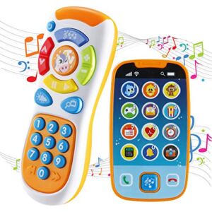 JOYIN Smartphone Toys for Baby, Remote Control Baby Phone with Music, Baby Learning Toy, Birthday Gifts for Baby, Infants, Kids, Boys and Girls, Holiday Stuffers Present