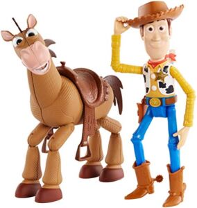 Disney Pixar Toy Story 4 Woody and Bullseye 2-Character Pack, Movie-inspired Relative-Scale for Storytelling Play [Amazon Exclusive]