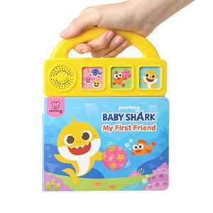 Baby Shark My First Friend 3 Button Story Sound Book with Carrying Handle | Baby Shark Toys, Baby Shark Books | Learning & Education Toys | Interactive Baby Books for Toddlers 1-3 | Gifts Boys & Girls