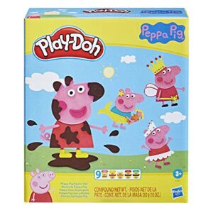 Play-Doh Peppa Pig Stylin’ Set, Peppa Pig Playset with 9 Cans and 11 Tools, Peppa Pig Toys for 3 Year Old Girls and Boys and Up