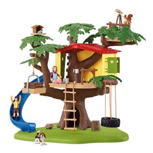 Schleich Farm World Adventure Tree House 28-piece Farm Playset for Kids Ages 3-8, 5.91×6.3×7.09inch