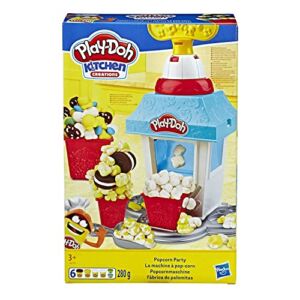 Play-Doh Kitchen Creations Popcorn Party Play Food Set with Six Non-Toxic Pots Yellow