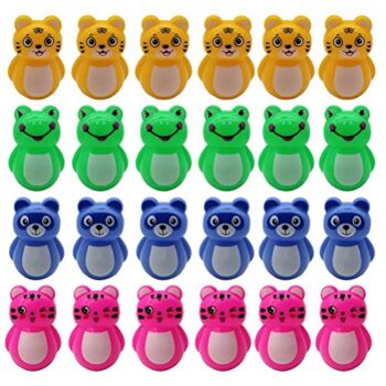 Toyvian 24pcs Roly Poly Baby Toy Toy Baby Bear Tummy Time Toys Egg Shakers for Montessori Baby | The Storepaperoomates Retail Market - Fast Affordable Shopping