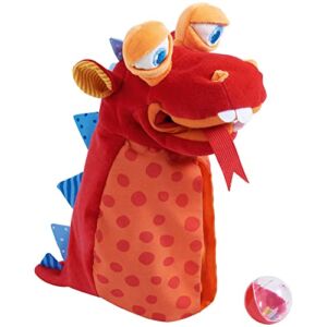 HABA Glove Puppet Eat it Up Dragon – Hand Puppet with Belly Bag to Eat Small Objects