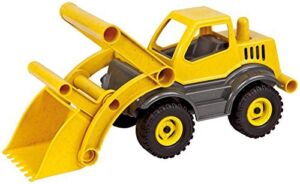 LENA® Eco Active Bulldozer Toy for Kids, Easy Grab Handle and Flip Open Cab, Super Sturdy Construction for Real Action (Digging In The Dirt Or Sandbox)