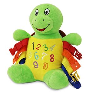 Buckle Toys – Bucky Turtle – Learning Activity Toy – Develop Motor Skills and Problem Solving – Counting and Color Recognition – Easy Travel Toy – Baby Toys 12 Months Plus
