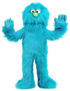 30″ Blue Monster Puppet, Full Body Ventriloquist Style Puppet