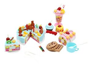 Little Treasures DIY Pretend Play Birthday Fruit Party Cake Set