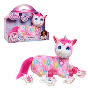 Unicorn Surprise Licorice Stuffed Animal With Unicorn Babies, Kids Toys For Ages 3 Up
