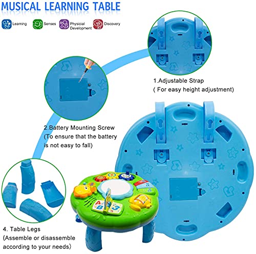 Baby Toys Musical Learning Table 12x12x7inch Music Activity Center Table Toys for Infant Babies Toddler Kids Boys Girls | The Storepaperoomates Retail Market - Fast Affordable Shopping