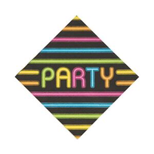 Fun Express – Neon Glow Party Luncheon Napkins (16pc) for Birthday – Party Supplies – Print Tableware – Print Napkins – Birthday – 16 Pieces