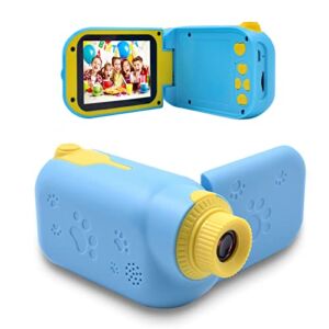 Acelane Kids Camera Digital Video Camera Recorder Mini Camcorder with 1080P 2.4 inch Screen, 32GB SD Card, Rechargeable, Birthday Christmas Holiday Party Gift Toy for Toddler Boys Girls Age 3+, Blue