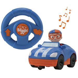 Blippi Racecar – Fun Remote-Controlled Vehicle Seated Inside, Sounds – Educational Vehicles for Toddlers and Young Kids