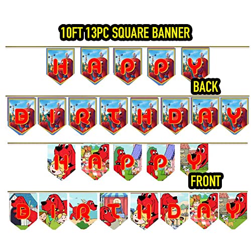 13PC 10FT XL SQUARE BANNER CLIFFORD DOG PARTY SUPPLIES FAVOR DECORATIONS DECOR THEME IDEA FUN CELEBRATION HAPPY BIRTHDAY FAVO GIFT CENTERPIECE DANCE VIDEO GAME | The Storepaperoomates Retail Market - Fast Affordable Shopping