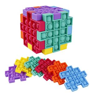 Tesalate Push Bubble Cheap Cool Cute Fun Digits Pops Sensory It Puzzle Cube Toys Set Pack of 6 Pices for Kid Adult Gift Autism ADHD Asmr Autistic Anxiety Stress Relief
