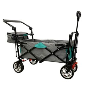 Four-Wheel Folding Garden Hand-in-Hand Trolley Garden Beach Shopping Cart with Large Capacity 150kg