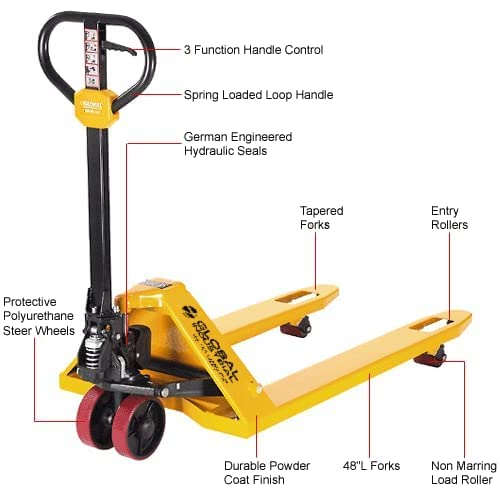 Pallet Jack, 5500-Lb. Capacity Pallet Truck – 27″W x 48″L Forks | The Storepaperoomates Retail Market - Fast Affordable Shopping