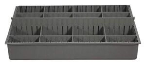Durham 124-95-EXL-IND Large, Polypropylene, Variable Compartment Insert, 3 Horizontal, 3 Vertical, Gray