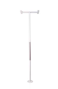 Stander Security Pole, Floor to Ceiling Transfer Pole, Elderly Grab Bar and Bathroom Rail with Padded Handle, Iceberg White