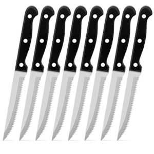 LIANYU Steak Knives Set of 12, Stainless Steel Serrated Steak Knife, kitchen Camping Restaurant Steak Knives, Dishwasher Safe