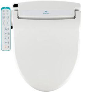 BidetMate 1000 Series Electric Bidet Heated Smart Toilet Seat with Heated Water, Side Control Panel, and Warm Air Dryer – Adjustable and Self-Cleaning – Multiple Wash Settings – Elongated
