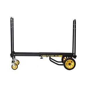 Rock-N-Roller R6RT (Mini) 8-in-1 Folding Multi-Cart/Hand Truck/Dolly/Platform Cart/29″ to 42.5″ Telescoping Frame/500 lbs. Load Capacity, Black